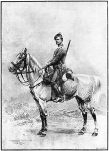 Vartijan chasseur, Venäjä, 1892. tekijältä Jean Baptiste Edouard Detaille