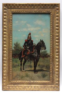 Ratsastava draguuniupseeri tekijältä Jean Baptiste Edouard Detaille