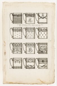 Designs for Chocolate Cups, Plate 1 alkaen 1st Cahier d