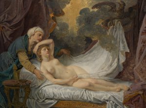 Aegina Vieraili Jupiter, n. 1767-69. tekijältä Jean Baptiste Greuze