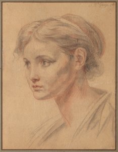 Tytön pää, 1763. tekijältä Jean Baptiste Greuze