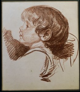 Pojan pää profiilissa vasemmalla tekijältä Jean Baptiste Greuze