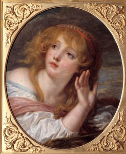 Jean Baptiste Greuzen (1725-1805) yllätysmaalaus 1700-luvun aurinko. 0,47x0,38 m Chantilly, Musee Conde tekijältä Jean Baptiste Greuze