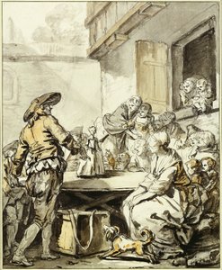 Savolainen tanssivan nuken kanssa tekijältä Jean Baptiste Greuze