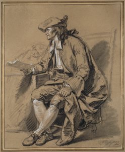 Notaari: Notaari: Tutkimus "Avioehtosopimusta" varten tekijältä Jean Baptiste Greuze