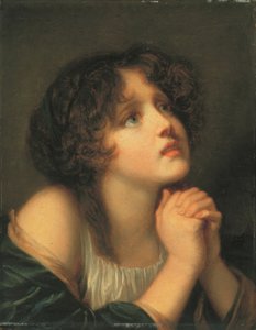 Nuori tyttö rukoilee tekijältä Jean Baptiste Greuze