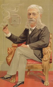 Paroni Alphonse de Rothschild, kuvitus Vanity Fair -lehdestä, 1894, värilitrokuvaus.