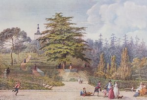 Museon labyrintti Pariisissa vuonna 1794 (väri litho)