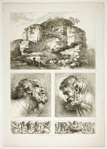 Kilpi 10/38 teoksesta Oeuvres de J. B. Huet tekijältä Jean Baptiste Huet