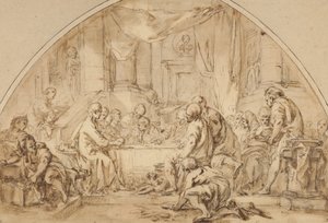 Tutkimus viimeistä ehtoollista varten, n. 1792 tekijältä Jean Baptiste Huet