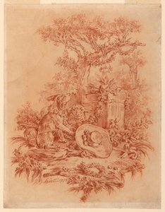 Piirros, Pastorale, 1772 tekijältä Jean Baptiste Huet