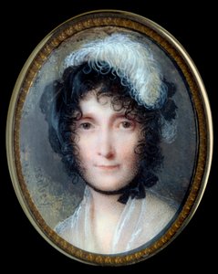 Laetitia Bonaparten (Letizia Maria Ramolino) (1750-1836), Napoleon Bonaparten äidin muotokuva Jean Baptiste Isabeyn (1767-1855) pienoismaalaus norsunluulle 1800-luvun su. 0,37x0,29 m - Laetitia Bonaparten muotokuva (Maria Letizia Ramolino) (1750-