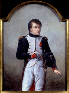 Napoleon Bonaparten (1769-1821) ensimmäisen konsulin muotokuva vuonna 1802 Jean Baptiste Isabeyn (1767-1855) maalaus 1841, öljy norsunluulle