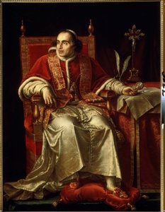 Paavi Pius VII:n (1742-1823) muotokuva (Paavi Pius VII:n muotokuva). Jean Baptiste Joseph Wicarin (1762-1834) maalaus. Öljy kankaalle