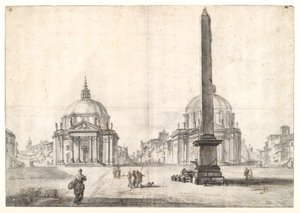 Piazza del Popolo, Rooma tekijältä Jean Baptiste Lallemand