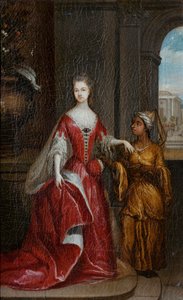 Hollantilainen: Elisabeth Savage (1699-1746). Rochfordin jaarlin Frederick of Nassau-Zuylensteynin vaimo Elisabeth Savage (1699-1746). Rochfordin jaarlin Frederick Nassau-Zuylensteynin vaimo. tekijältä Jean Baptiste Lantscroon