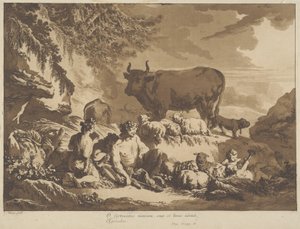 Oi kuinka äärimmäisen onnellisia maanviljelijät voivat olla, 1768 tekijältä Jean Baptiste Le Prince