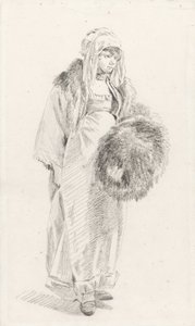 Venäläinen nainen turkismuhvilla, vuosina 1758-1761