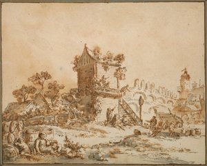 Moskovan taverna, n. 1773. tekijältä Jean Baptiste Le Prince
