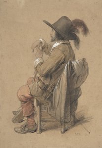 Istuva Cavalier, 1800-luvun puoliväli.