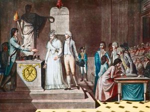 Republikaanien avioliitto - Republikaanien avioliitto - Aquatinten jälkeen Jean-Baptiste Mallet (1759-1835) - 1700-luku