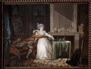 Rikkoutunut kuppi. Jean Baptiste Malletin (1759-1835) maalaus