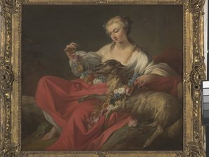 Suosikkilammas (Le Mouton Favori) (öljy kankaalle) tekijältä Jean Baptiste Marie Pierre