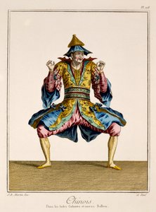 Chinois, Ballet des Indes Galantesista, 1700-luvun lopulla (käsinvärinen kaiverrus) tekijältä Jean Baptiste Martin