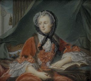 Ranskan kuningattaren (1703-1768) Marie Leszczinskan muotokuva
