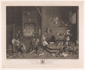Keittiö kohtaus takka Teniers