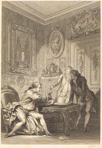 Lumottu kuppi tekijältä Jean Baptiste Michel Dupreel after Jean Honoré Fragonard