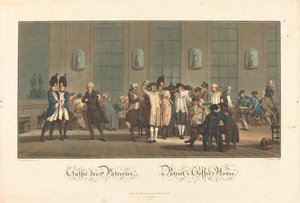 Café des Patriotes - Patriotin kahvila tekijältä Jean Baptiste Morret after Jacques François Joseph Swebach Desfontaines