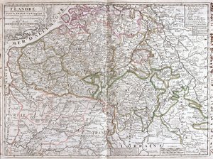 Belgian kartta (kaiverrus tekijältä Jean Baptiste Nolin