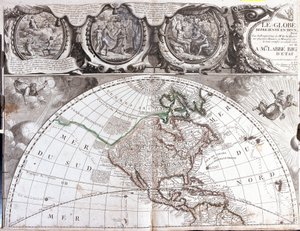 Pohjois-Amerikan kartta tekijältä Jean Baptiste Nolin