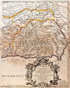 Granadan maakunnan kartta (Espanja) (kaiverrus tekijältä Jean Baptiste Nolin
