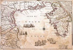 Venetsianlahden kartta, Adrianmeri (kaiverrus tekijältä Jean Baptiste Nolin