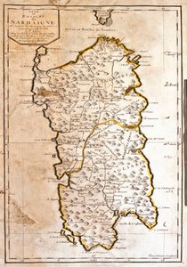 Sardinian kuningaskunnan kartta (Italia) (kaiverrus