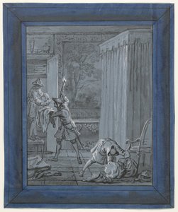 Aviomies, vaimo ja varas / Le Mari, la Femme et le Voleur Kuvituksia Jean de La Fontainen taruille (sarjan nimi) tekijältä Jean Baptiste Oudry