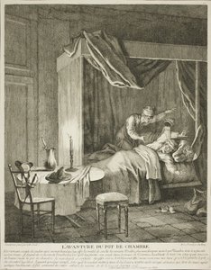 Kamaripannun seikkailu, neljäs levy teoksesta Scènes du Roman Comique. tekijältä Jean Baptiste Oudry