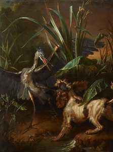 Vesispanieli kohtaa haikaran tekijältä Jean Baptiste Oudry