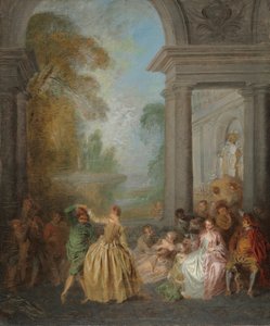 Tanssijat paviljongissa, 1720-luku.