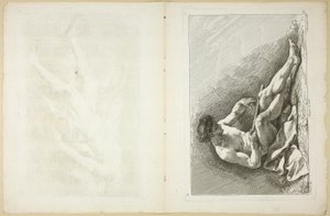 Figuuri (recto ja verso), toisesta akatemioiden hahmojen kirjasta, jonka osaksi kaivertavat Royal Academyn professorit tekijältä Jean Baptiste Perronneau