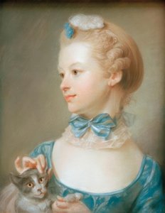 Mädchen mit Katze
