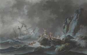 Haaksirikko myrskyssä, 1782.