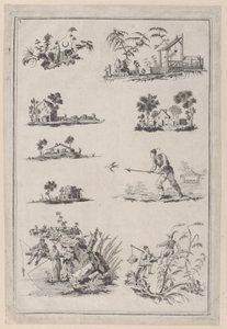 Chinoiserie Ornaments, n. 1760-85. tekijältä Jean Baptiste Pillement