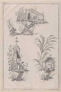Chinoiserie Ornaments, n. 1760-85. tekijältä Jean Baptiste Pillement