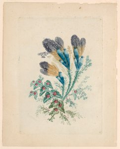 Fantastinen kukka-aihe "New Suite of Ideal Flower Notebooksista" tekijältä Jean Baptiste Pillement