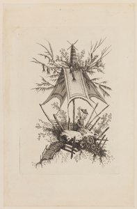Figuuri Under Tent, "Kiinan telttojen kokoelma" tekijältä Jean Baptiste Pillement