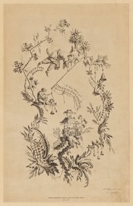 Nimisivu, kirjasta "A New Book of Chinese Ornaments" tekijältä Jean Baptiste Pillement
