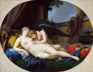 Cupid and Psyche, 1828. tekijältä Jean Baptiste Regnault